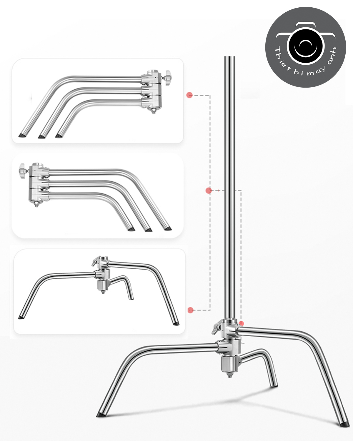 chân đèn inox