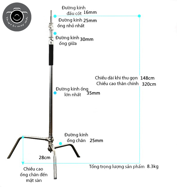 địa chỉ mua chân đèn studio