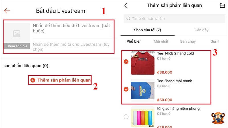 Hướng dẫn setup Livestream trên Shopee