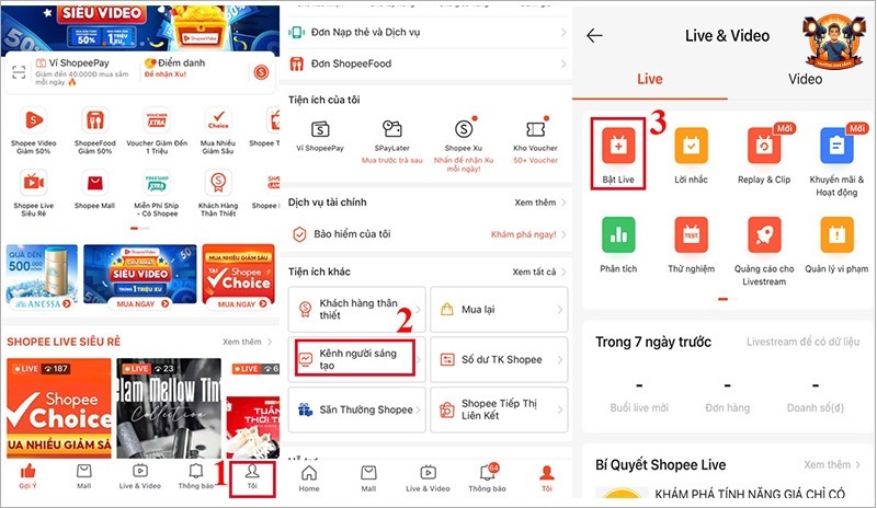 Hướng dẫn setup Livestream trên Shopee