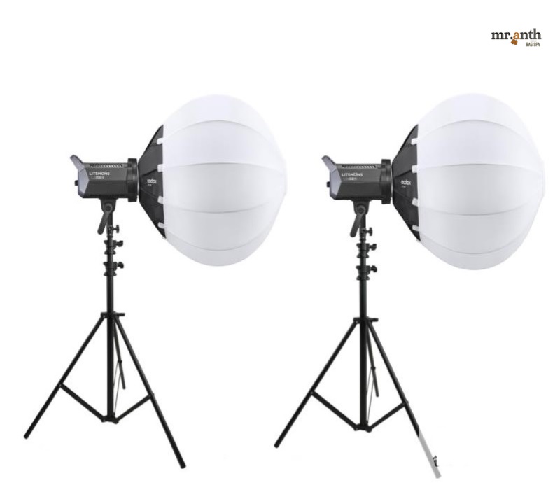 Combo 2 cây đèn ET-300-S V2 Softbox Tolifo Parabolic 90cm Pro 2700K-6500K NEW VERION 300W