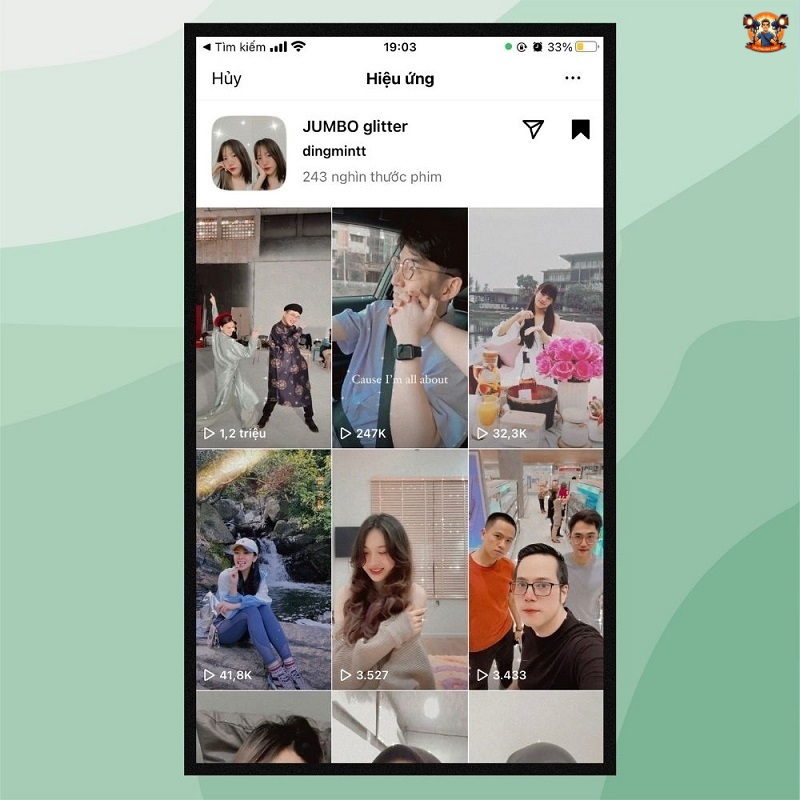 Filter JUMBO Glitter - Filter TikTok được ưa chuộng hiện nay